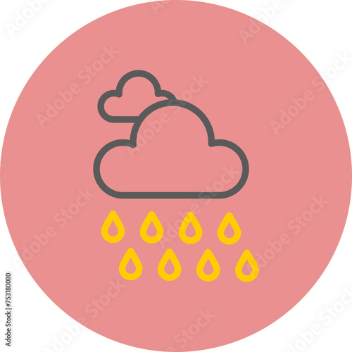 Rain Line Two Color Circle
