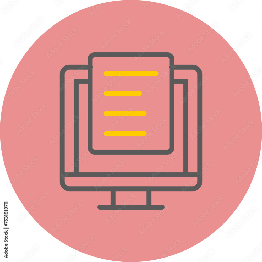 File Line Two Color Circle File Line Two Color Circle