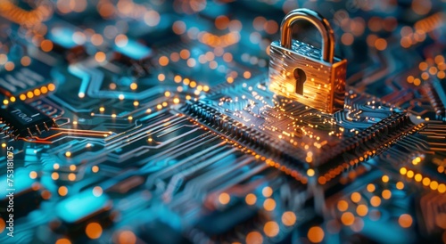 Close Up of a Computer Processor Chip