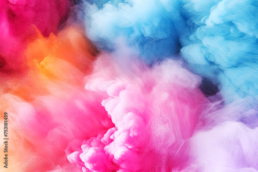 Fototapeta premium Colorful powder background, abstract background. Generative Ai