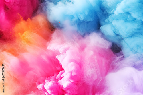 Colorful powder background, abstract background. Generative Ai