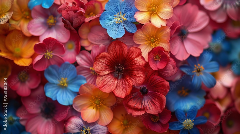 Colorful Flowers Arranged on Table Colorful Flowers Arranged on Table
