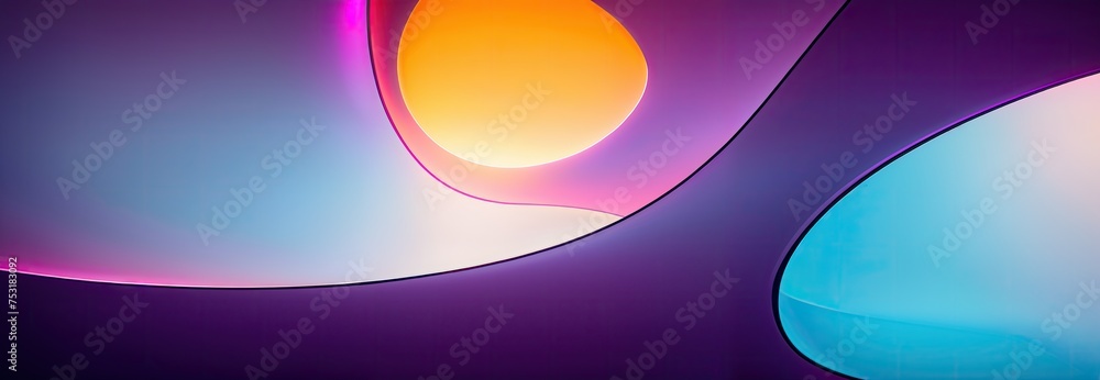 colorful abstract composition with smooth curves in purple, blue, orange, and pink tones. The curves create a sense of movement and energy, adding a dynamic element to the image colorful abstract composition with smooth curves in purple, blue, orange, and pink tones. The curves create a sense of movement and energy, adding a dynamic element to the image