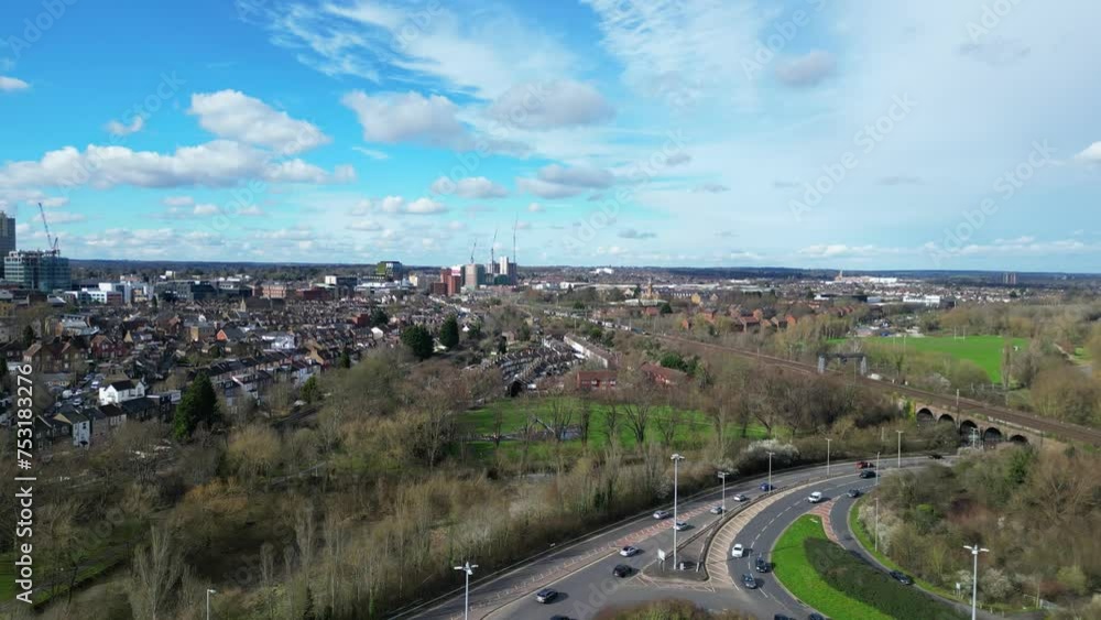 Aerial View of Most Beautiful Watford City of England Great Britain. Aerial View of Most Beautiful Watford City of England Great Britain.