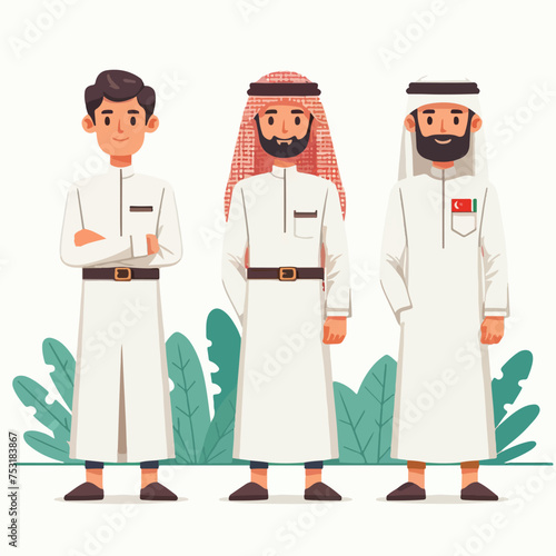 cartoon islamic muslim traditional wear