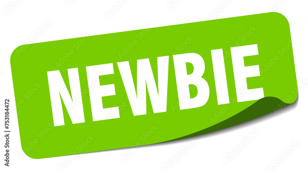 Fototapeta premium newbie sticker. newbie label