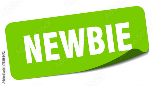 newbie sticker. newbie label