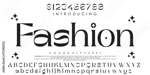  Fashion Luxury font alphabet. Creative Minimal modern urban sport fashion futuristic font. vector illustration eps 10