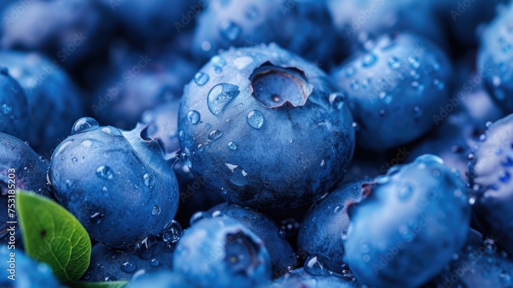 custom made wallpaper toronto digitalripe blueberries with dew drops, nestled in a rustic wicker basket, showcasing natural freshness and organic farming, celebrating Georgia Blueberry Month