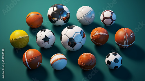 Colorful patterns from a sports ball