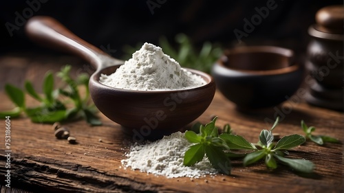 pesto sauce and ingredients in spoon on a table