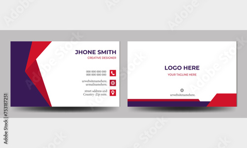 business card template.creative modern name card and business card.Double-sided creative business card template.
