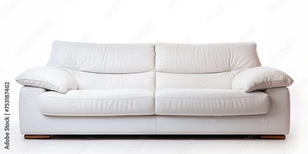 Fototapeta premium White background isolates side view of sofa.
