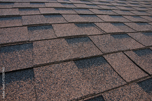 brown roofing felt roof. geometric texture in a cell	