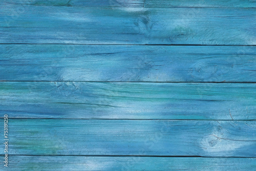 aqua blue and green painted wood wall wooden plank board texture background with grains