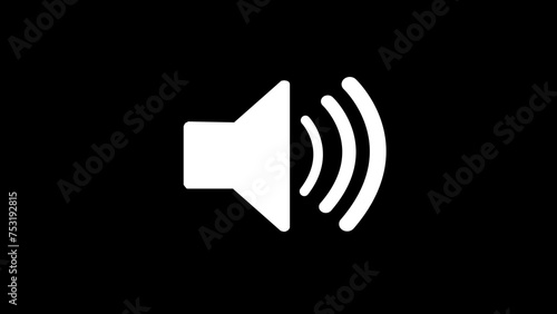 Speaker mute icon isolated on green background. No sound icon. No allowed Sound Sign Animation .