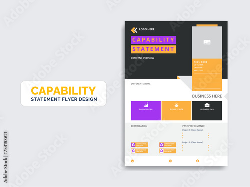 Capability Statement template design photo