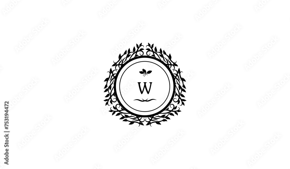 Naklejka premium Silver Medal with Ribbon Alphabetical Logo