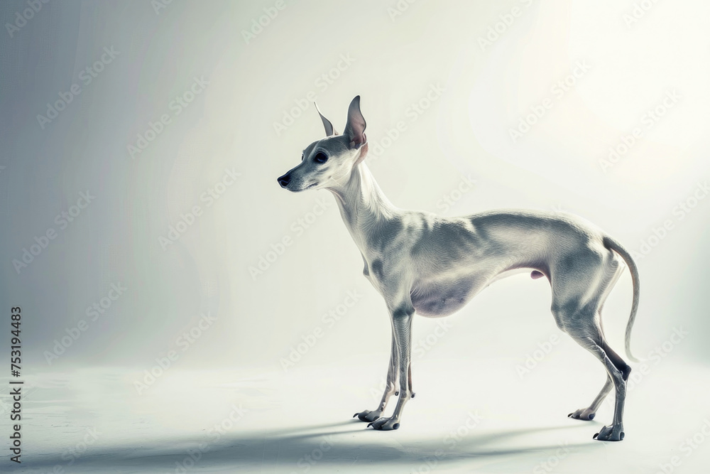 A majestic Italian Greyhound poses with elegance and grace