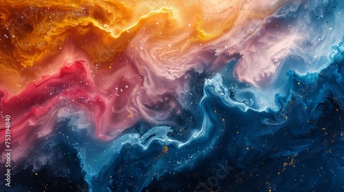 Colorful Liquid Substance Abstract Painting