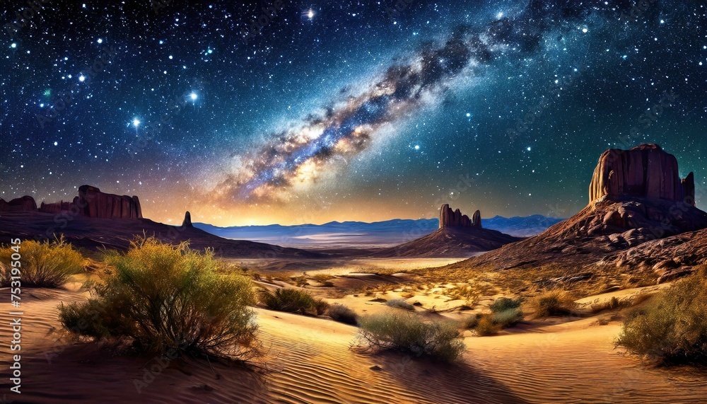 Starlit Sky over the Desert
