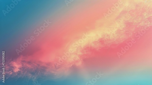 A Colorful Sky With Clouds and a Plane Flying
