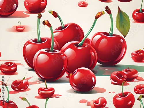 cherries and cherry illustration