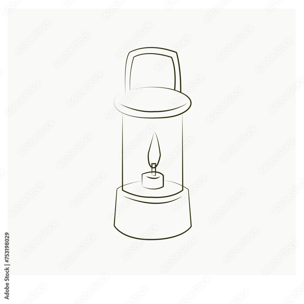 Old lantern hand drawn illustration lamps . Old lantern hand drawn illustration lamps .