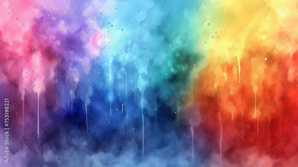 Rainbow abstract colorful background. Wallpaper. Watercolour illustration. Selective focus. Copy space  
