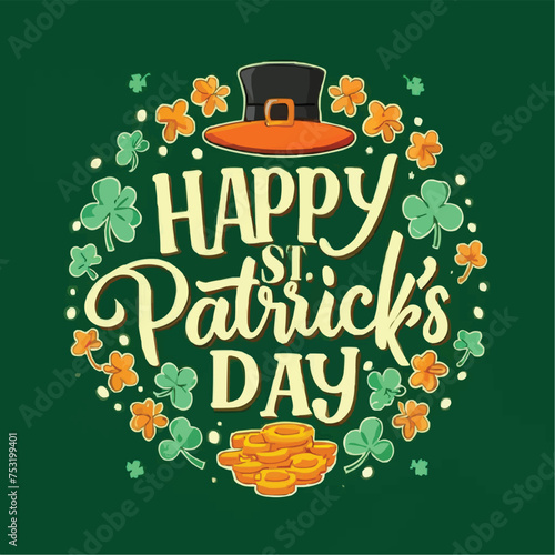 Saint patrick's day vertical poster template