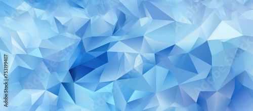 Low poly crystal background in light blue hues Polygonal design pattern Illustration with low poly style in a polygonal background