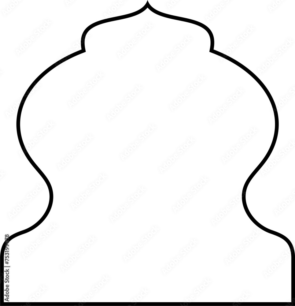 Islamic Dome Design Thin Line outline Black silhouettes Design pictogram symbol visual illustration Islamic Dome Design Thin Line outline Black silhouettes Design pictogram symbol visual illustration