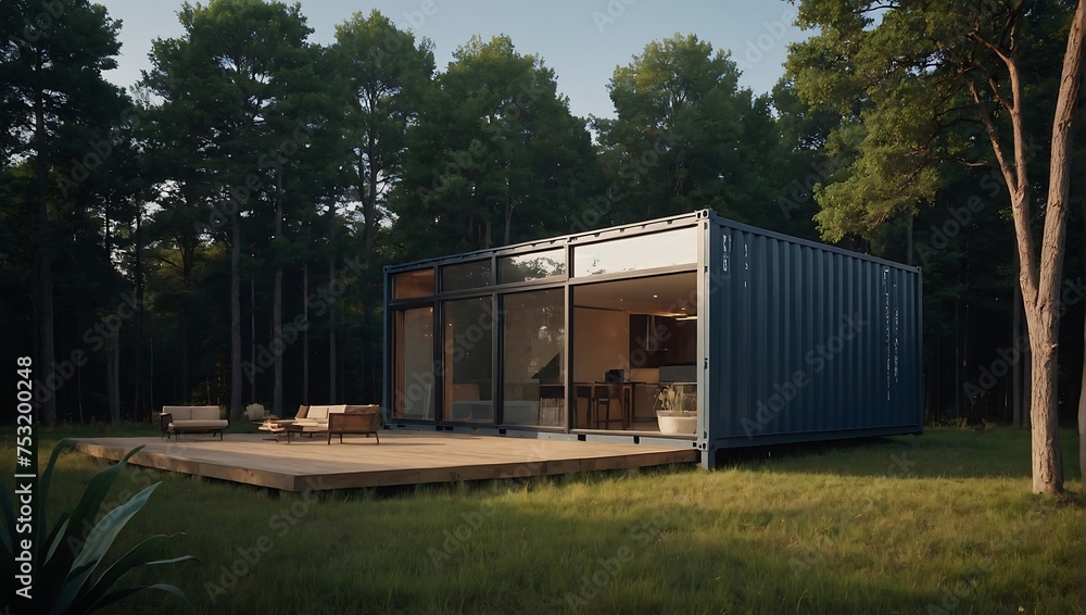 Modern Modular House with Ship Container Modern Modular House with Ship Container