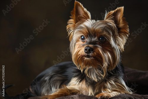 A charming Yorkshire Terrier posing with poise and grace