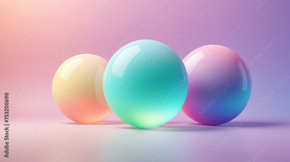 Glass Balls with shimmering colors