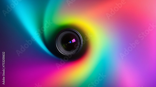 Cameralens in Rainbowcolors photo