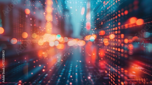 Wallpaper Mural Artificial Intelligence Blurred Scene for Presentation Slide Generative AI Torontodigital.ca