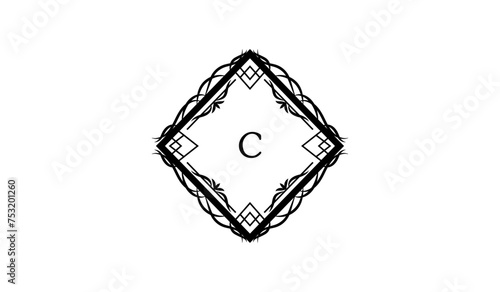 Black and White icon Alphabetical Logo