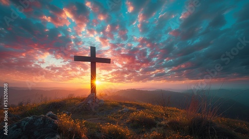 Cross Standing in a Field of Flowers