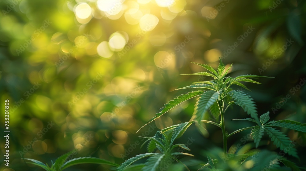 Cannabis Industry in Focus: Blurred Background Scene Generative AI Cannabis Industry in Focus: Blurred Background Scene Generative AI