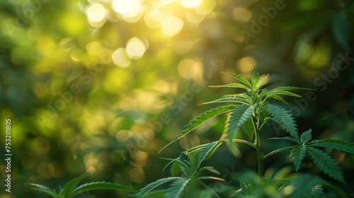 Cannabis Industry in Focus: Blurred Background Scene Generative AI