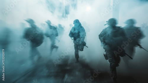 Defense Scene for Presentation Slide Generative AI