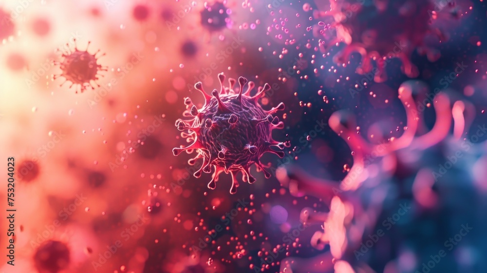 Immunology Concept with Blurred Background for Presentation Slide Generative AI Immunology Concept with Blurred Background for Presentation Slide Generative AI