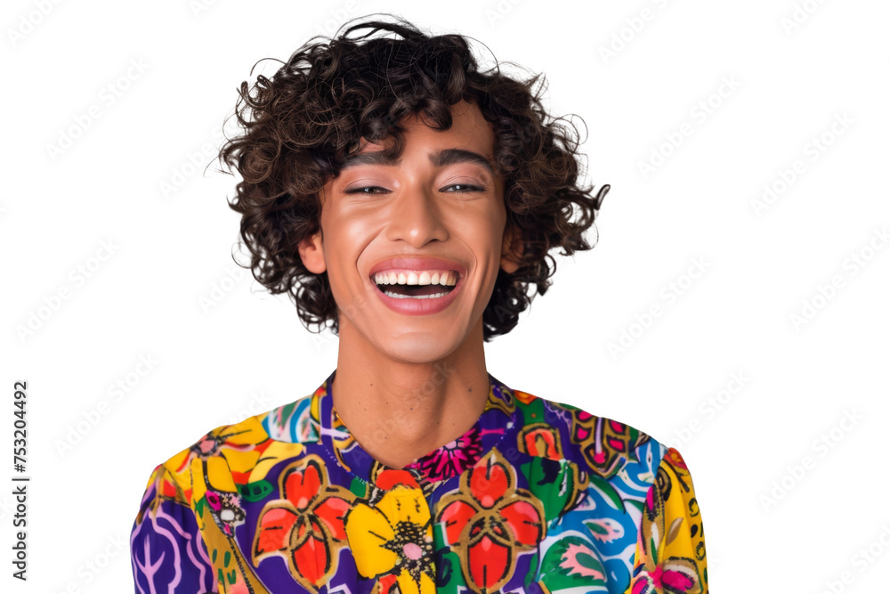 Portrait shot of Young joyful Gay man with colorful lgbt dress isolated on transparent background, Gay transgender smile and posing with trendy lifestyle. Portrait shot of Young joyful Gay man with colorful lgbt dress isolated on transparent background, Gay transgender smile and posing with trendy lifestyle.