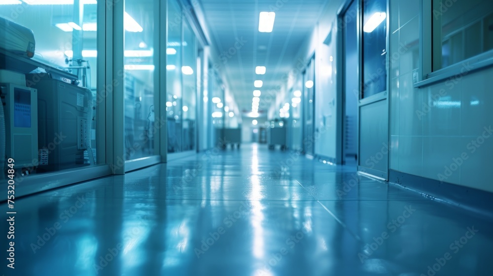 Medical Research Presentation Slide with Blurred Scene Generative AI Medical Research Presentation Slide with Blurred Scene Generative AI