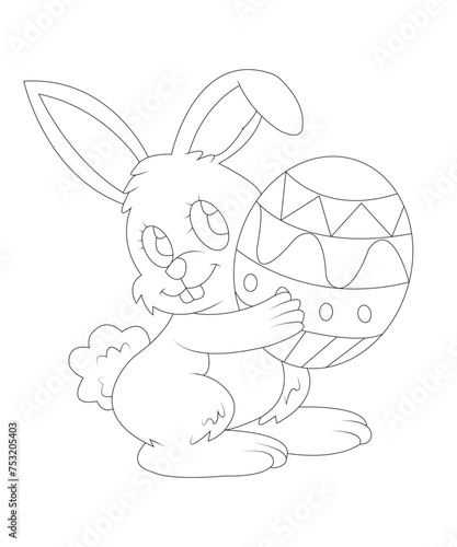 easter coloring page for kids photo
