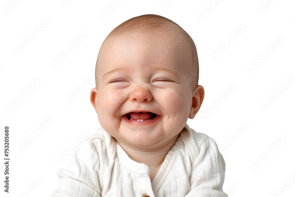 Portrait studio of young adorable baby with happy smile isolated on transparent background. Portrait studio of young adorable baby with happy smile isolated on transparent background.