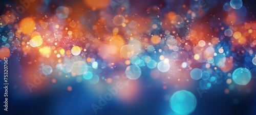 Abstract Blue and Red Bokeh Light Background