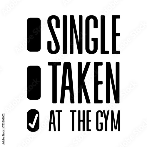 Single Taken At the Gym SVG