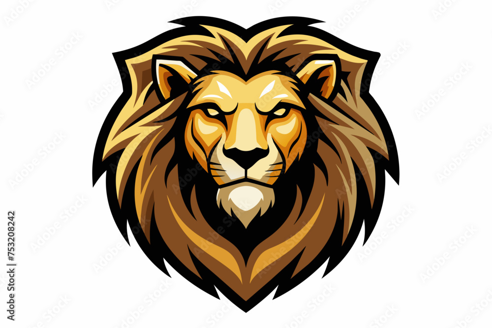Obraz premium create a lion logo on white background.